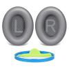 MDOWOK Replacement Earpads Cushions for Bose QuietComfort35&35ii(QC35 II & QC35) Silver Headphones - Professional Positioning Tools Included, Noise-Isolating Memory Foam & Breathable Leather (Grey) view 1