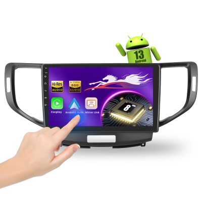 Qualcomm 8-core 4G+64G Car Stereo for Honda Accord 2008-2012/Spirior 2009-2013/Acura TSX 2008-2012 9 1280P QLED Touchscreen, Android Car Radio Carplay Android Auto BT5.1/DSP/Hi-Res/WiFi/SWC/OTA