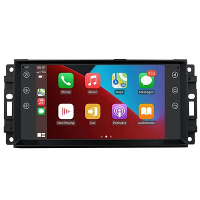 4+64G Android 13 Radio for Jeep Wrangler jk/Dodge RAM/Chrysler 300C,7" Touch Screen GPS Head Units with Carplay Android Auto Bluetooth Mirror Link/WiFi EQ DSP FM/RDS SWC USB+Cam&MIC