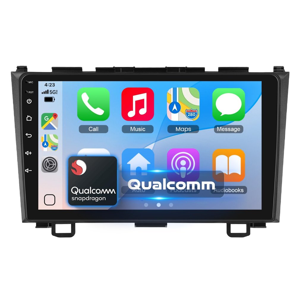 [Qualcomm 8-core] Wireless Carplay Car Stereo for Honda CRV 2007-2011 with 9-Inch Touchscreen, 4+64GB Android 13 Car Radio 5G WiFi Android Auto BT5.1/DSP/Hi-Res Audio/SWC/GPS/OTA