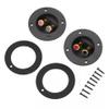 2 Pcs Round Spring Speaker Terminal Cup Connector for Subwoofer Box Enclosure 45mm Cutout view 1