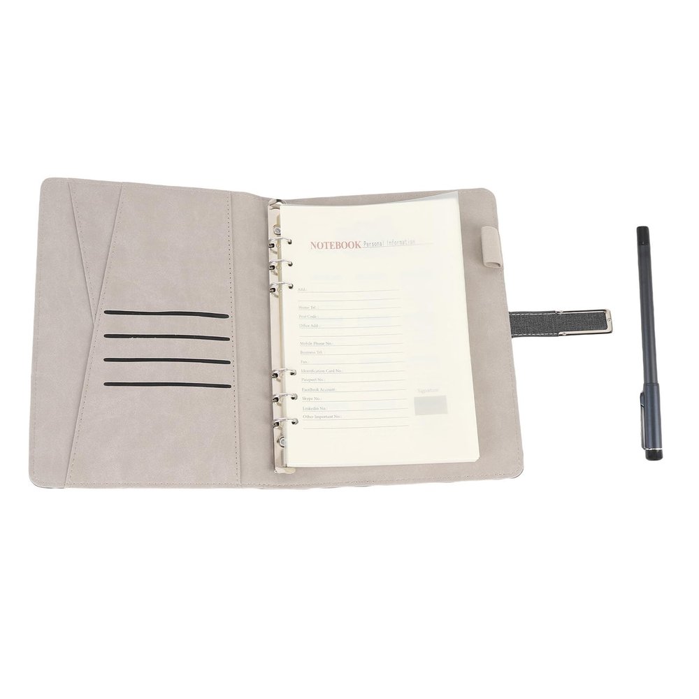 ASHATA Digital Smart Pen Notebook Set, Real Time Sync Digitization, Convert to Text OCR, Multifunctional Bluetooth Notebook Digital Pen Set for Storing & Sharing Notes (Black)