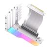 Wuden Vertical GPU Mounting Bracket with PCI-E 4.0 X16 Riser Cable Video Card Support Kit 90 Degree Right Angle White view 1