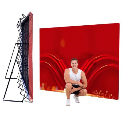 EXCLURA Portable Photo Booth Backdrop Frame Stand, Tension Backdrop Booth Heavy Duty, Pop Up Display Racks Folding Space Truss, Tradeshow Banner Holder(3.05x4.55m(10ftx14.9ft))