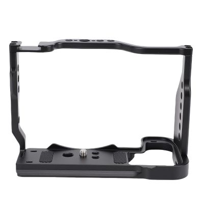Aluminum Alloy Camera Cage Camera Video Rig Cage with Cold Shoe, Handle Locating Holes, Multiple 1/4 3/8 Screw Holes, for Z50II