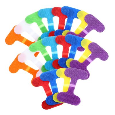 Angoily 20pcs Multi-color Nylon Cable Wraps Flexible Cable Organizers for Charging Usb and Headphone Cords Home Office and Travel
