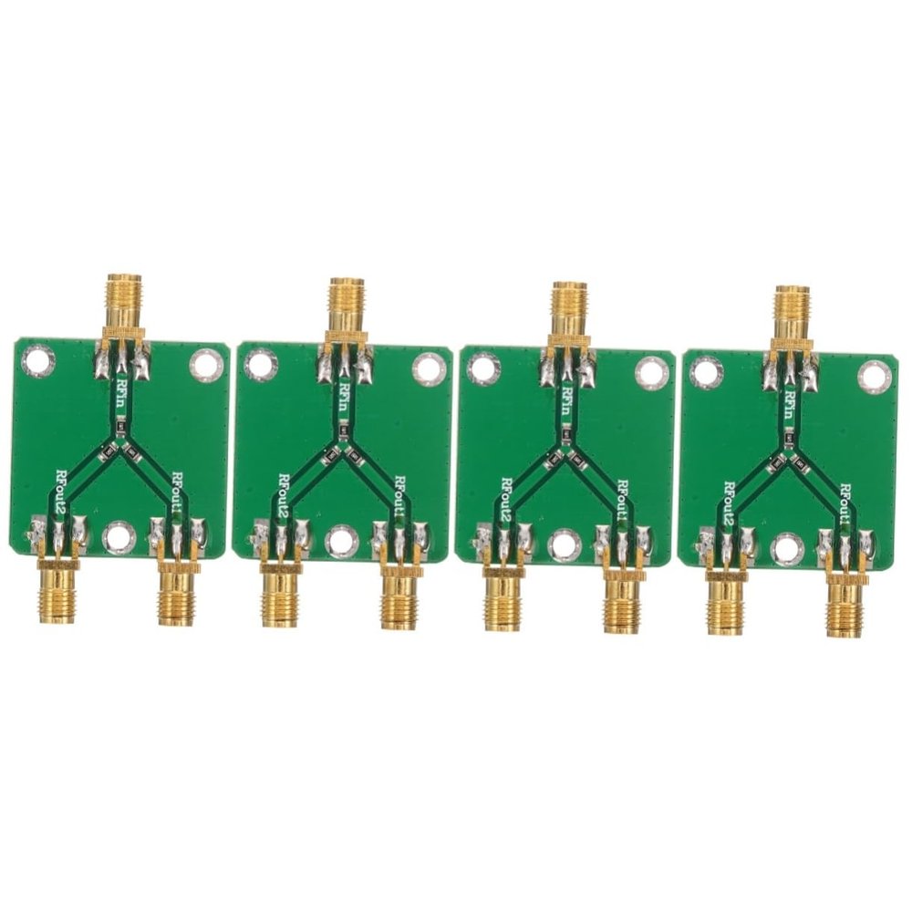 Alipis 4pcs Power Divider Coax Splitter Low Insertion Loss Resistance Power Divider Way Signal Distribution Communication and Microwave Applications