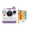 Polaroid Now Generation 3 Analog Instant Camera with Two-Lens Autofocus System (Purple) and Color Film Bundle (8 Photos) view 1