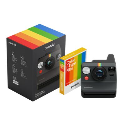 Polaroid Now Gen 3 Instant Camera, Black + Color Film Bundle (8 Photos)