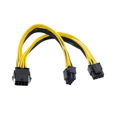 BOXUWFO HONGP EPS CPU 12V 8Pin Female to 8Pin EPS 12V Male Motherboard Power Supply Cable Y Splitter Adapter Sleeve