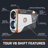 Bushnell Golf Patriot Player Pack with Tour V6 Shift Rangefinder with Slope, Premium Case, Wingman View GPS Speaker, Ball Marker & Signature Series Towel - Ultimate Golf Course GPS Caddie Bundle view 3