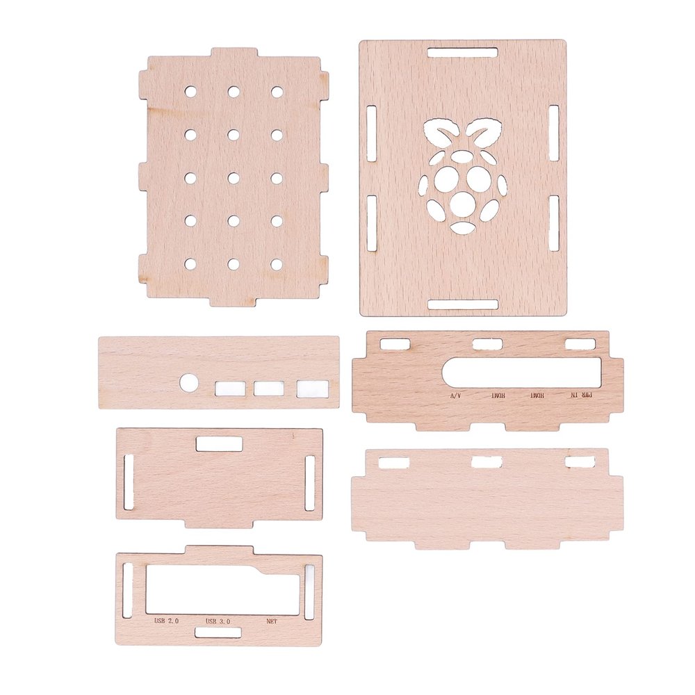 4 Beech Wood Case Small Molded Cooling Portable Holder