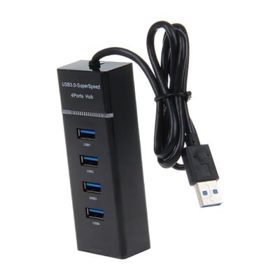 Mipcase 4-Port USB Hub USB 3.0 Splitter Adapter for Laptops Portable Data Hub Expansion Transfer Function for Travel and Office Use