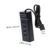 Mipcase 4-Port USB Hub USB 3.0 Splitter Adapter for Laptops Portable Data Hub Expansion Transfer Function for Travel and Office Use view 2