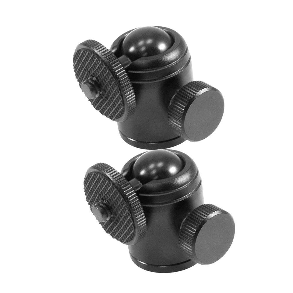 BRIGHTFUFU 2pcs Rotating Metal Camera Gimbal Tripod Mount Screw Compatible Camera Projector
