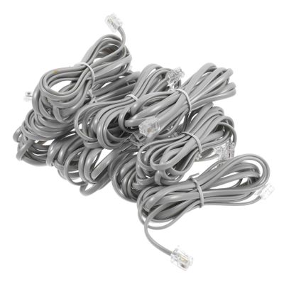 KAILIKETIY 10pcs Retractable Phone Cord Sturdy PVC Telephone Cable Pc Extension Cord for Office Home