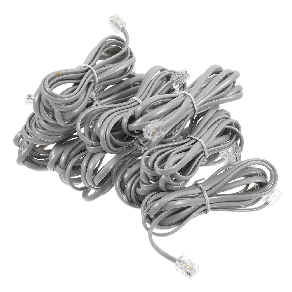 KAILIKETIY 10pcs Retractable Phone Cord Sturdy PVC Telephone Cable Pc Extension Cord for Office Home