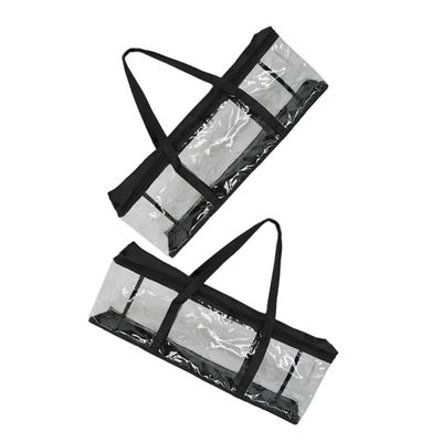 TOPPERFUN 2pcs Cd Storage Bags Plastic Holder Handles for Organizing Albums Video Games and Books and Versatile Carrying Case