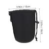 HOMOBABE 2pcs Shockproof Neoprene Camera Lens Pouch Bag Insulated Protector for Lenses Portable Elastic Design for Photographers The Go view 2