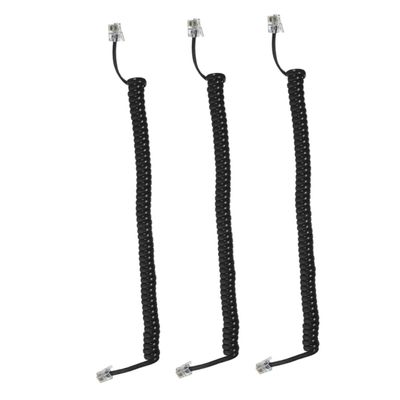 BELLIFFY 3pcs Coiled Telephone Cords Flexible Phone Cable for Landline Use Soft Knot-Resistant Design Stable Signal Transmission for Home Office