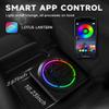 1200W RGB Subwoofer, Slim Underseat Car Subwoofer and Amp Package with RGB Beat-Synced Light, Individual Control for Low Pass/Gain/Boost (A, B) view 2