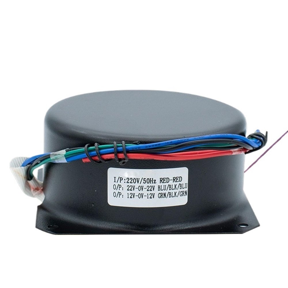 200W Metal Shielding Cover toroidal Transformer high Power Series Audio Transformer preamp decoder Electric Ring Bull(Dual 18V Dual 12V)