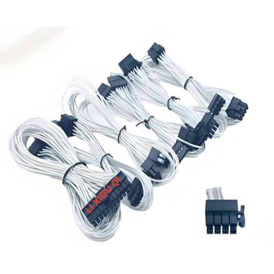 1pcs Office Equipment Parts Side Hung Silver Plated White Wire Full Module Power Cord Set