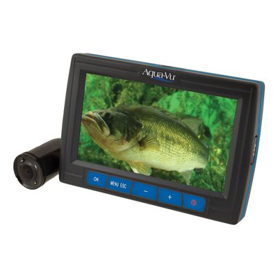 Aqua-Vu Micro Stealth 4.3 Underwater Fishing Pocket Camera, 4.3 LCD, High Resolution Full Color Camera, Auto Infrared Lights, 50 Ft Durable Cable for Fishing and Ice Fishing, Blue Edition