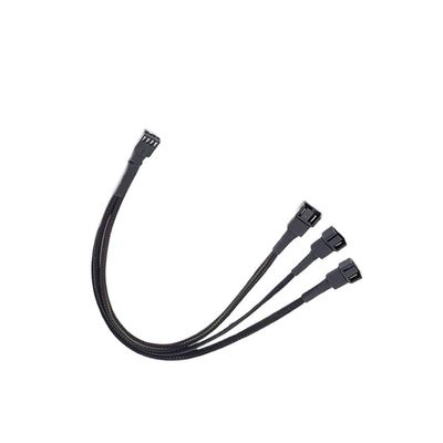 BOXUWFO HONGP 10 Inch 3 Way 4 Pin PWM Fan Splitter Cable for Computer ATX Case Cooling Fan