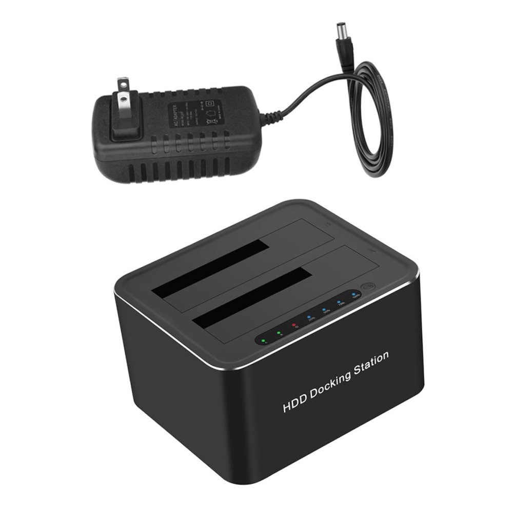 POPETPOP Ssd Docking Station External Hard Drive Holder USB Dock Offline Clone Us Plug Sturdy Skid-Resistant Base