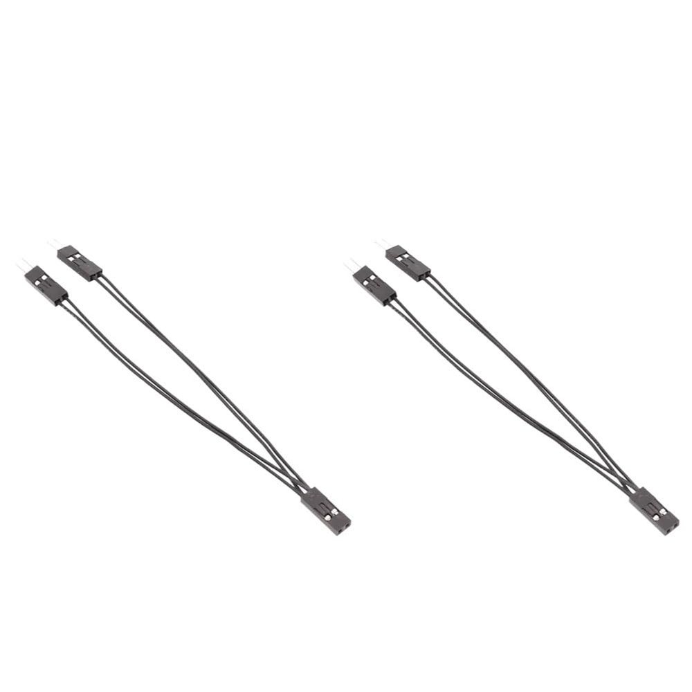 BOXUWFO HONGP Terminal Wire 2.54mm Single Female to Male 10cm 2 Pins for PC Motherboard Power SW Reset HDD Hard Drive(2PCS)