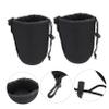 DOITOOL 2pcs Neoprene Camera Lens Pouch Protective Case for Dslr Lenses Moisture and Dust Resistant Portable Drawstring Design for Photographers view 3