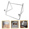 HOLIDYOYO Iron Multi-Function Tablet Holder Metal Frame Adjustable Reading Stand for Cookbooks Photos and Artwork Display Silver Color for Home and Office Use view 3