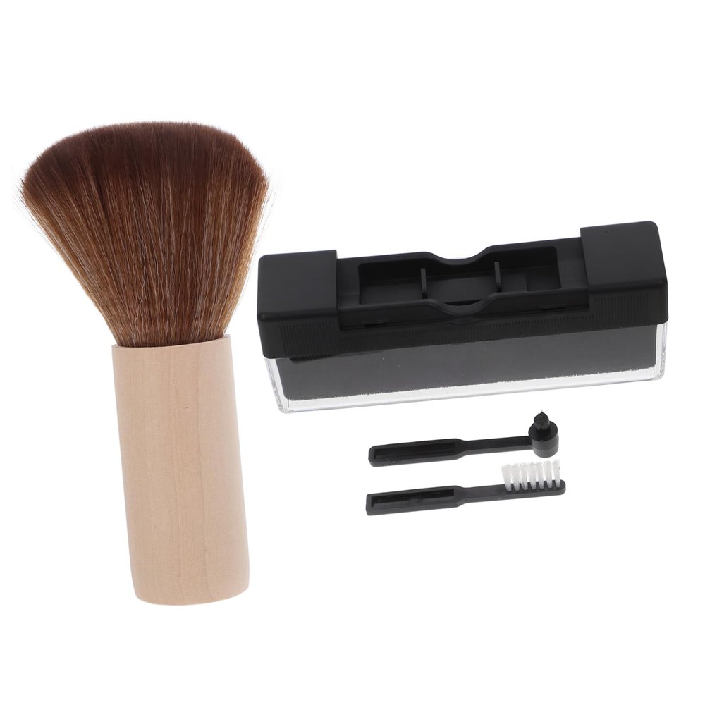 DOITOOL Record Cleaning Brush Set Vinyl Record Cleaning Kit Wooden Handle for Turntable Gentle Bristles for Scratch for Care