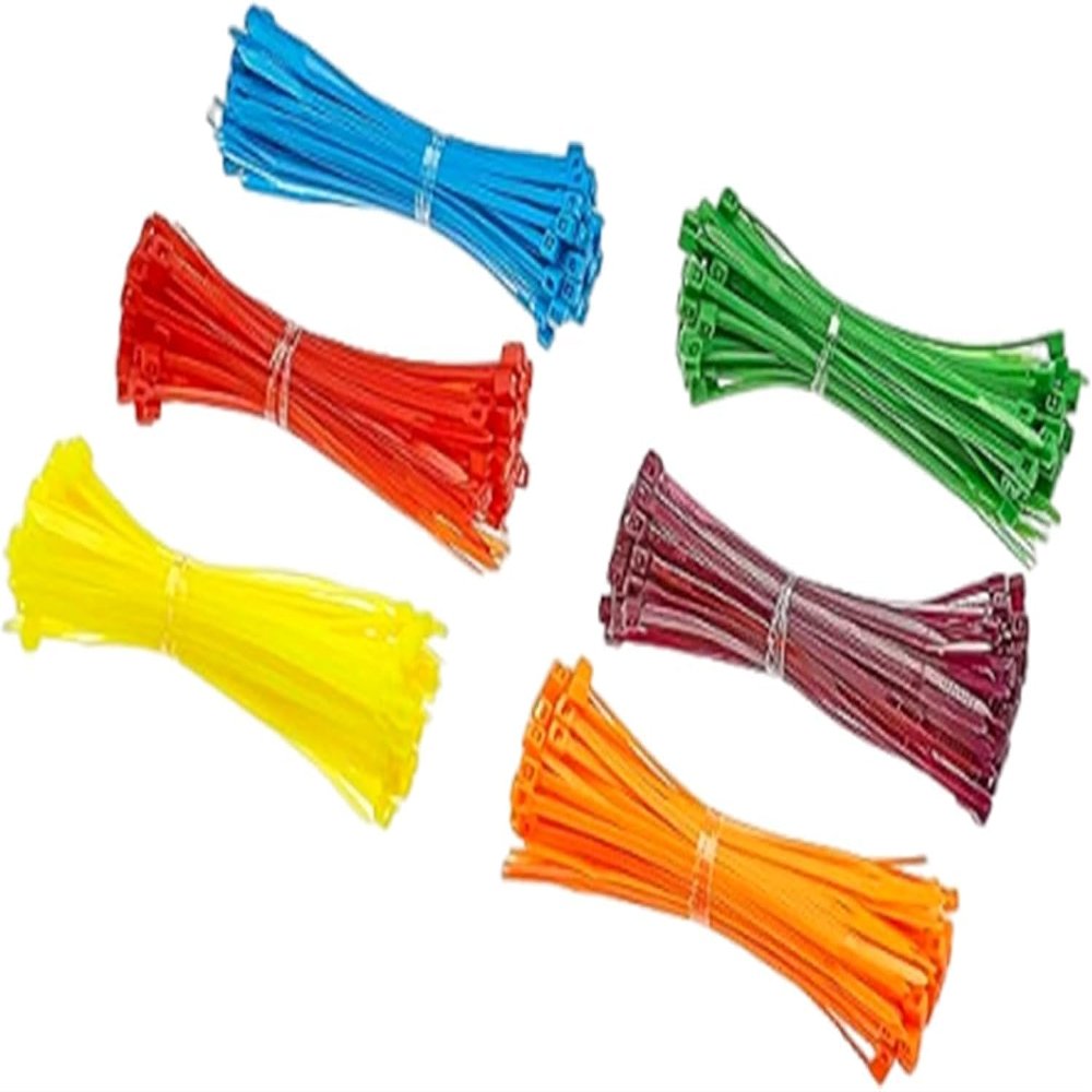 4" Cable Zip Ties  480-Piece Self-Locking Nylon, UV Resistant, 18lb Strength  Multi-Purpose Wire Management for Indoor & Outdoor Use  Black (6-Pack Case)