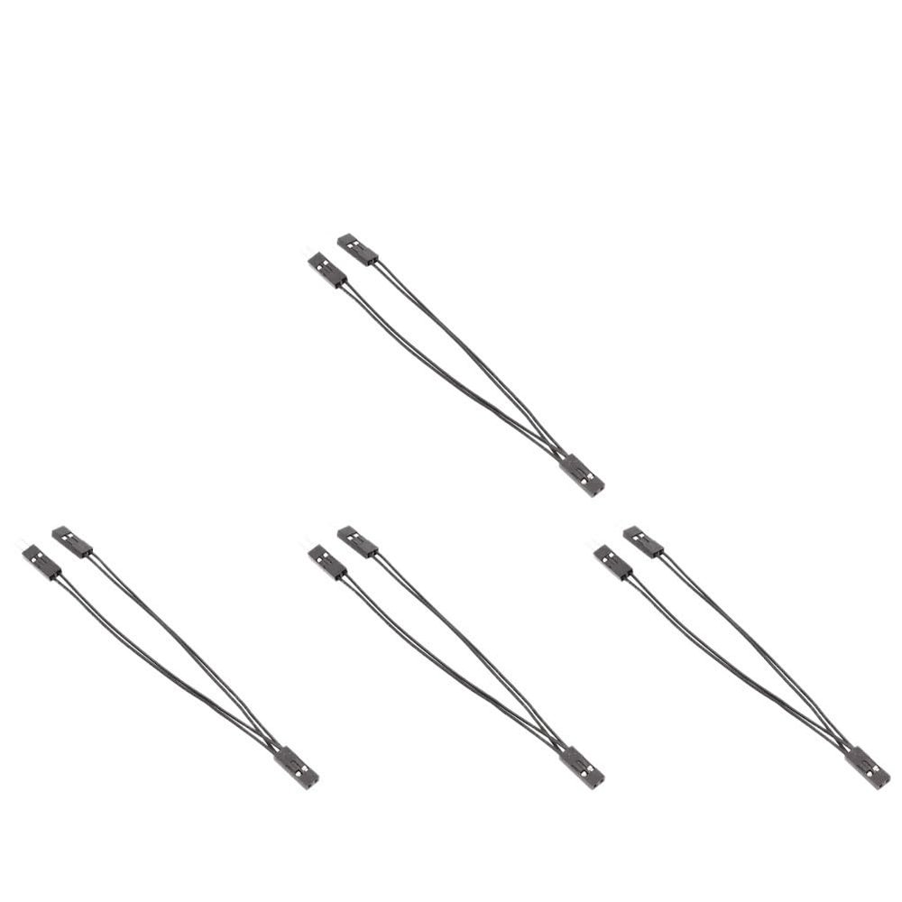 BOXUWFO HONGP Terminal Wire 2.54mm Single Female to Male 10cm 2 Pins for PC Motherboard Power SW Reset HDD Hard Drive(4PCS)