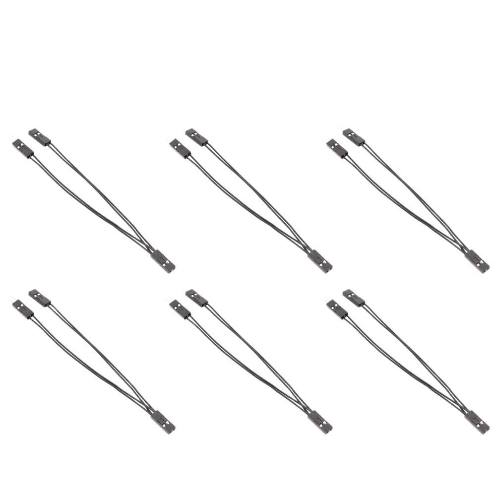 BOXUWFO HONGP Terminal Wire 2.54mm Single Female to Male 10cm 2 Pins for PC Motherboard Power SW Reset HDD Hard Drive(6PCS)