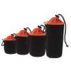 balacoo 4pcs Thick Dslr Camera Lens Pouch Drawstring Storage Bag for Outdoor Travel view 1