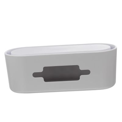 Angoily 1pc Convenient Box Multi-Purpose Storage Organizer for Desktop Cords Adapters Heat Dissipation Design for Tidy Workspaces