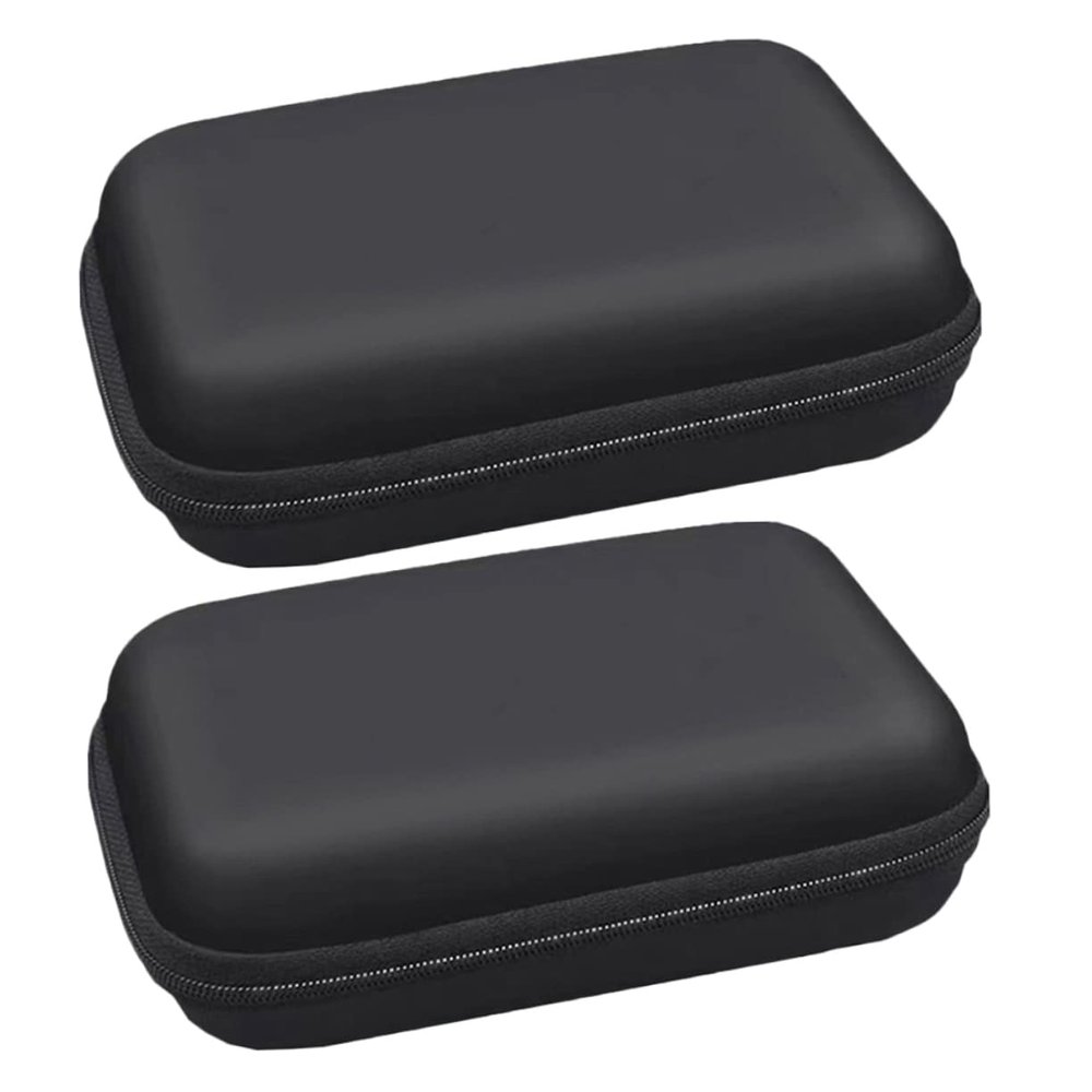 Uonlytech 2pcs Shockproof Eva Digital Accessory Organizer Case Portable Storage Bag for Hard Drives Chargers Disks Memory Cards and Compact Design