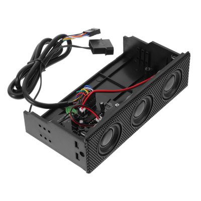 balacoo Stereo Surround Speakers for Pc Front Panel Computer Case Speaker Black Pc Accessory