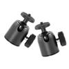TEHAUX 2pcs Rotating Metal Camera Gimbal Tripod Tilt Head Multi-use Camera Mount Adapter Black Sturdy Build view 1