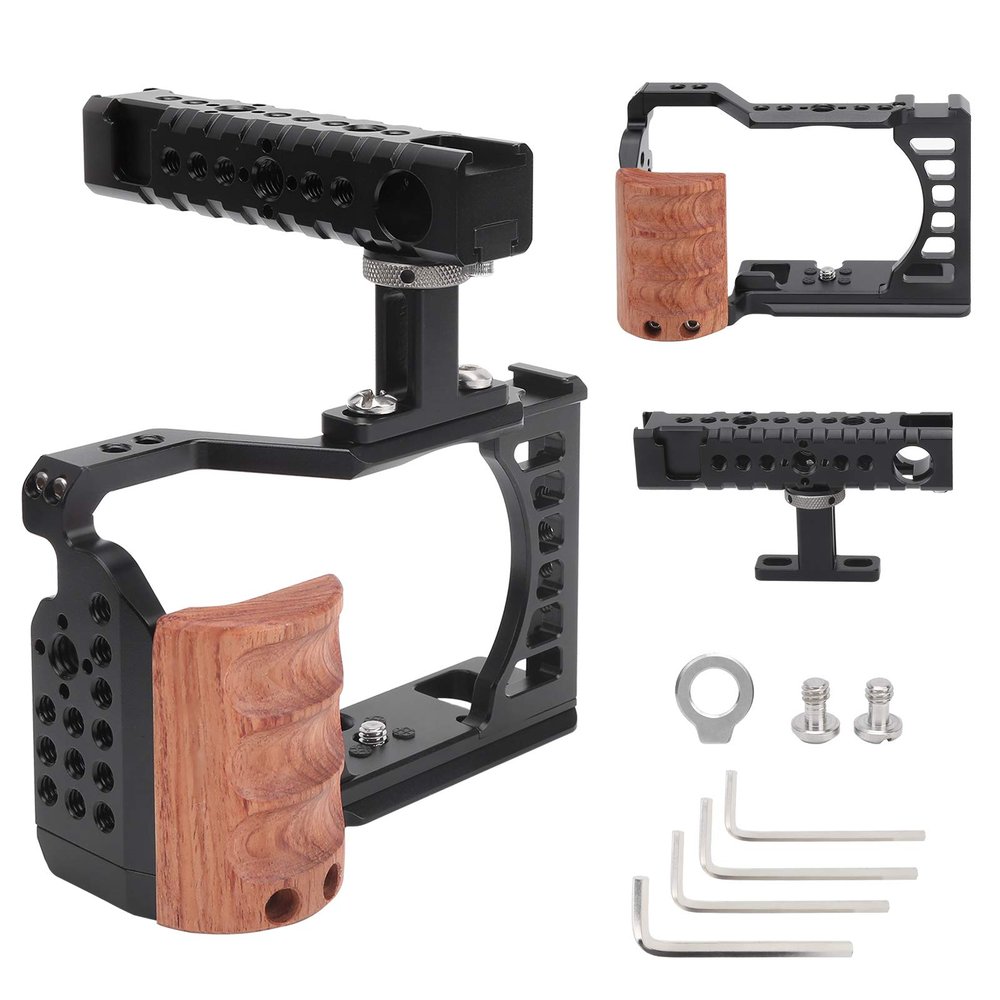 Aluminum Alloy Camera Video Protective Cage Kit with Handle Grip for A7C