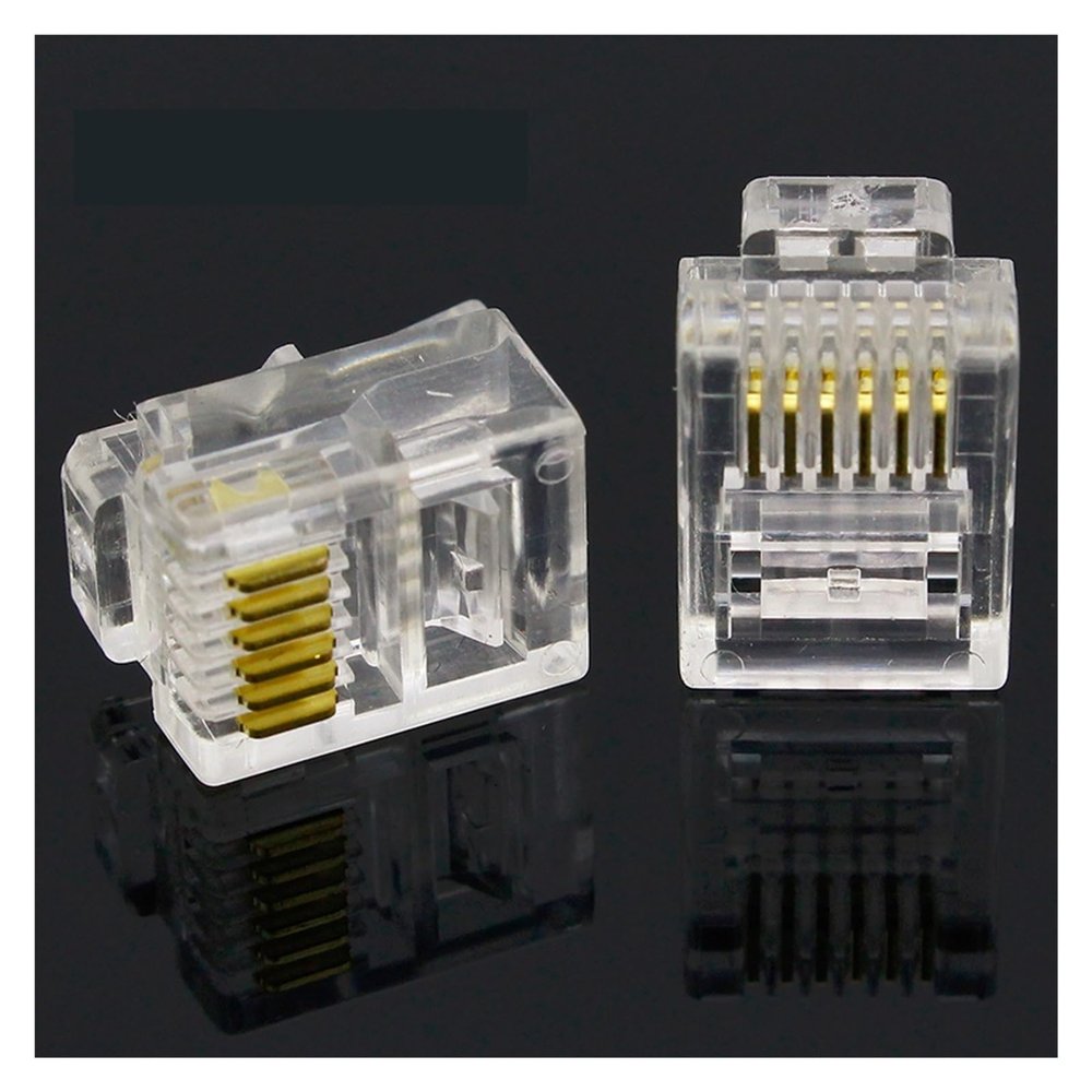 RJ11 6P6C Modular Jack Network Male, 6 Pin, Telephone Connector