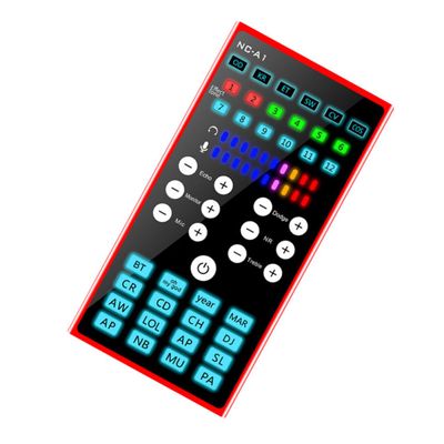 Angoily Mobile Sound Card Mixer for Live Streaming Noise Reduction Compatible with Smartphones and Computers for Podcasting and Karaoke