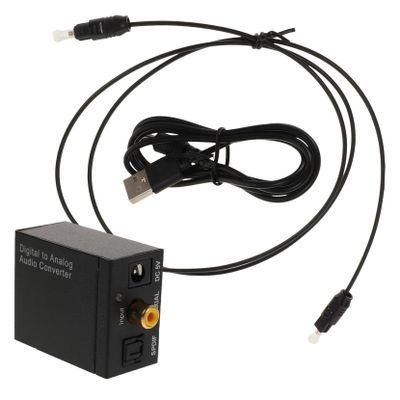 Mipcase Digital to Analog Audio Converter with Jack and Optical Inputs Easy Setup Analog Audio Adapter for Tvs and High-Fidelity Transmission Compatible with Various Devices