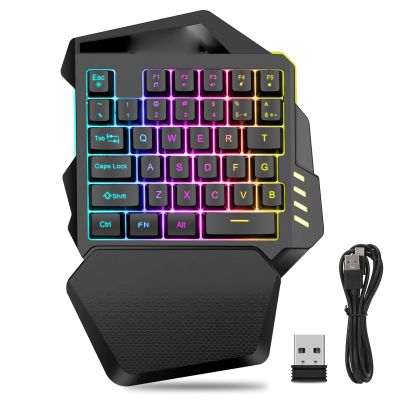 YXKJZHF One Handed Gaming Keyboard Gaming Keyboard Backlit Portable Mini Gaming Keypad Half Keyboard Game Controller