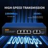 BLIYEE 6 Port Gigabit PoE Switch, 4 PoE+ Ports and 2 Ethernet Uplink with 1 1000M SFP Slot, High Power PoE Port | Desktop Fanless Design | Plug & Play | Black Metal Housing view 3