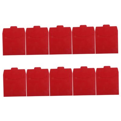 BESTOYARD 10pcs Retro Paper Cd DVD Sleeves Scratch Envelopes for Media Storage Cardboard Holder Cases Red for DVDs and Portable Disc Organizers