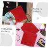 BESTOYARD 10pcs Retro Paper Cd DVD Sleeves Scratch Envelopes for Media Storage Cardboard Holder Cases Red for DVDs and Portable Disc Organizers view 3